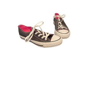 Converse CTAS Women's Size 6 Black/Pink Double Tongue Low Top Shoes 554470F Rare